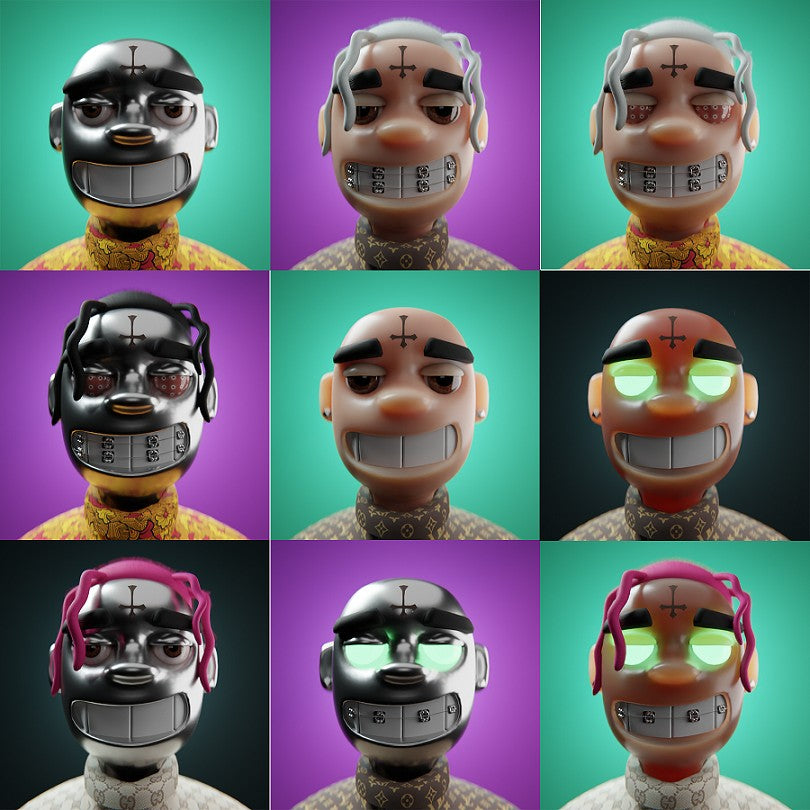 20 Stylized NFT Character Collection 3D Models